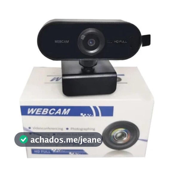 Webcam Câmera Computador Full HD 1080x1920p 2MP USB Plug Play Microfone Embutido