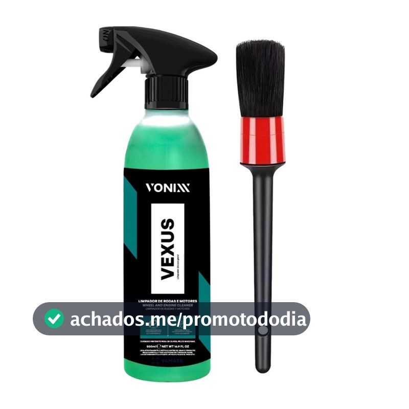 Limpa Motor Moto Carro Limpeza Pesada Vexus Vonixx e Pincel para Limpar Detalhamento Karbox