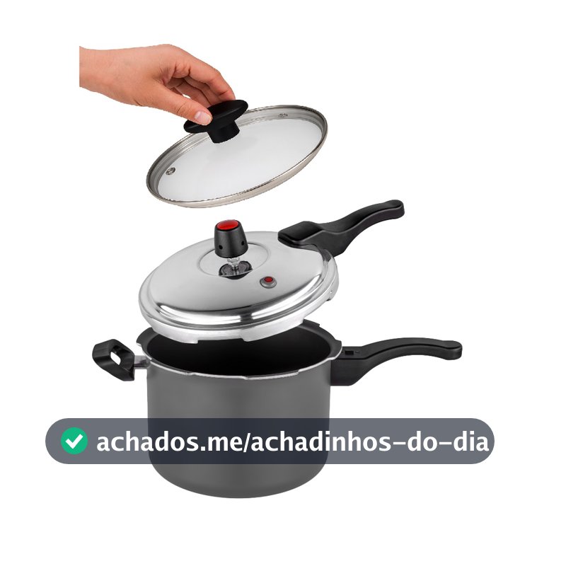 Panela De Pressao 4,5 litros Antiaderente Kit Convencional Tampa Vidro