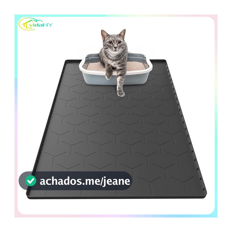 Tapete Silicone para animais de estimação Design à prova d'água Adequado para caixa de areia para gatos Fácil de limpar