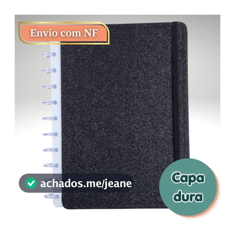 Caderno Inteligente Grande Disco Universitário Reposicionável Shine Disko Papelaria Planner Estudo📓