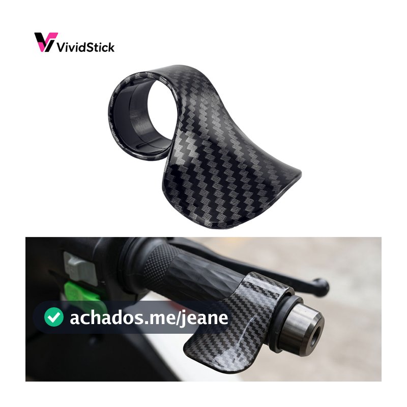 Vividstick Auxiliar de Aceleração Ergonômico para Moto, Peça Mod Carbono-Fibra para Alívio de Pulso