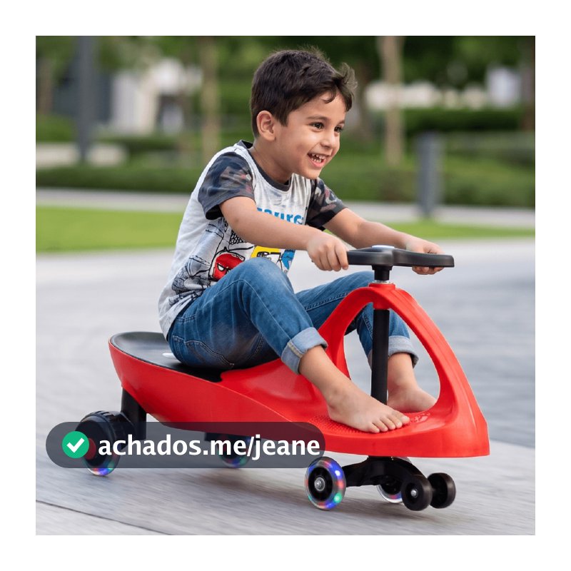 Carrinho Infantil  Rolimã  Led  Roda Triciclo Rosa, Azul ou Vemelho
