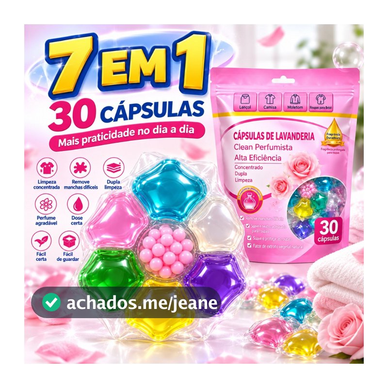 Limpeza Prática Cápsulas de Lavanderia Concentradas com Dupla Limpeza e Fragrância para Lavar Roupas