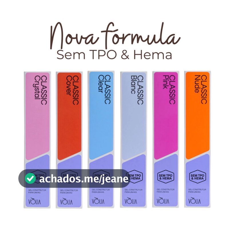 Vólia Gel Construtor De Unhas Em Sachê 14g - Nova Fórmula!