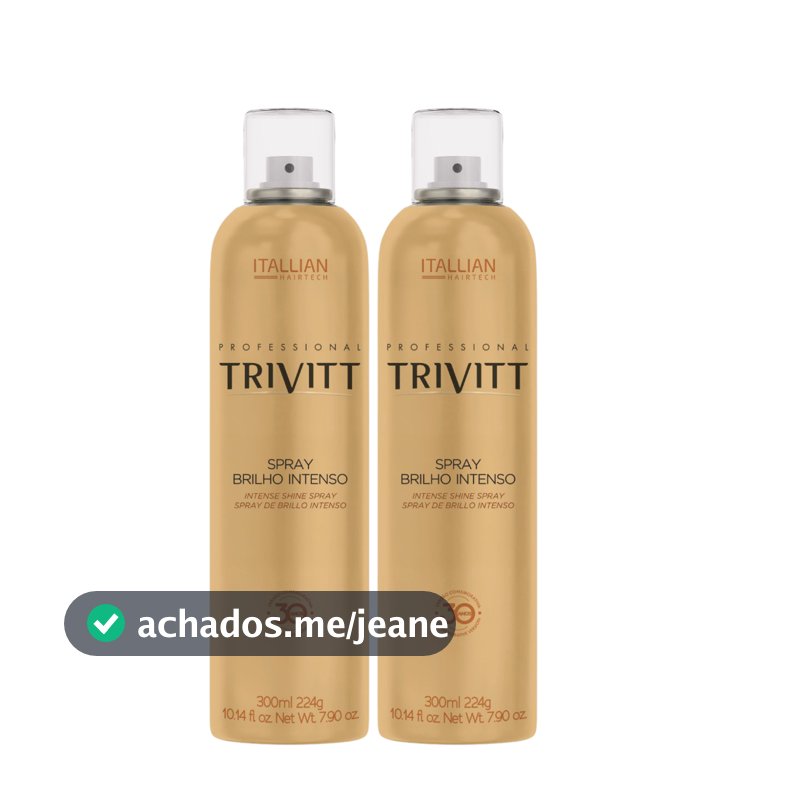 Kit 02 Unidades Trivitt Spray De Brilho Perfume Para Cabelo