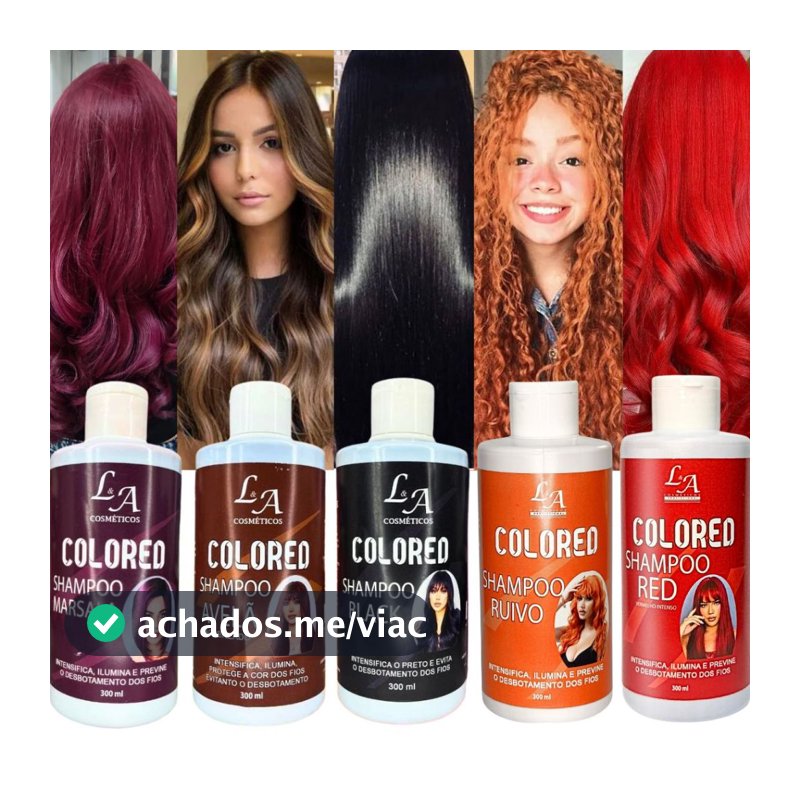 Shampoo Escurecedor Cabelos Brancos Tonalizante Colored 300ml Efeito 100% Natural Super Resultado