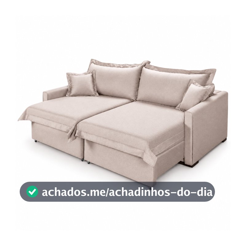 Sofá Retrátil Living Bali 1,80m Linho Almofadas Soltas Espuma D28 Molas Bonnel Estrutura Eucalipto Zargo