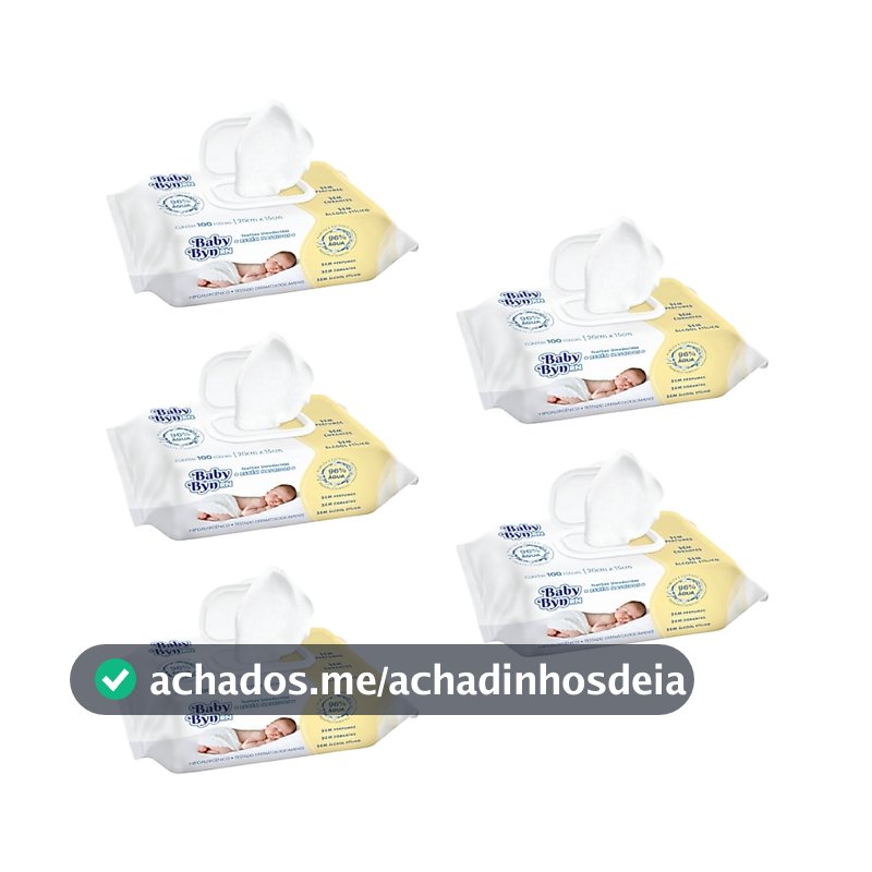 Toalha Umedecida Baby Byn RN 500 Folhas (5undX100fls)