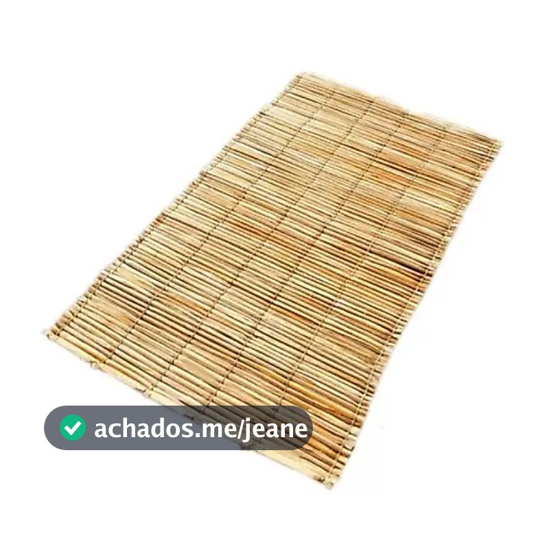 1,90x1,00 Esteira de Palha Artesanal | Natural, Decorativa, Ideal para Pergolado, Praia e Uso Religioso