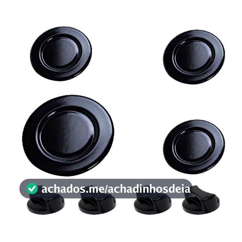 4 botões + Espalhadores do Queimador Cooktop Fogão Fischer