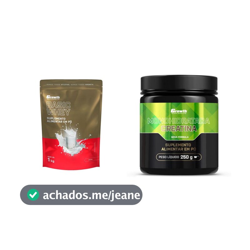 Basic Whey 1kg + Creatina monohidratada 250g - Growth Supplements