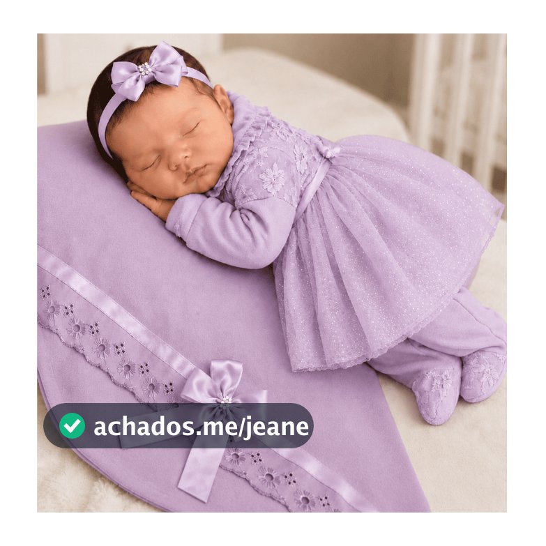 Saída de maternidade lilás Olívia
