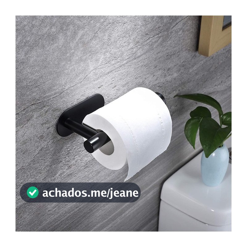 Porta Rolo de Papel Higiênico em Aço Inoxidável - Parede de Banheiro, Sem Furo