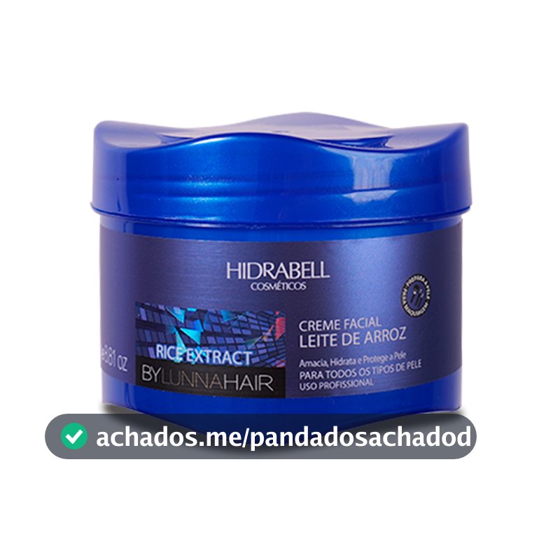 Facial Leite de Arroz 250g Hidrabell - Hidratante Facial e Pré Maquiagem (Efeito Primer)