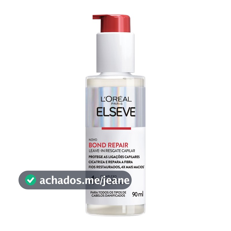 Leave-In Resgate Capilar, Proteção Térmica 230°C e Controle de Frizz, Elseve Bond Repair L'Oréal Paris, 90ml
