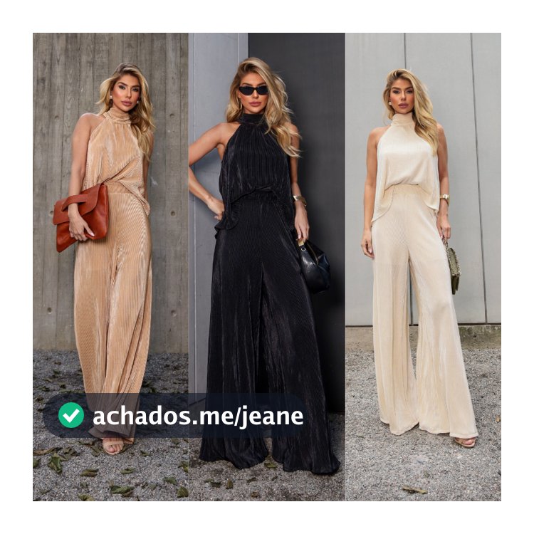 Conjunto Plissado Feminino 2 peças | Blusa Frente Única Elegante e Calça Pantalona Confortável 38/44