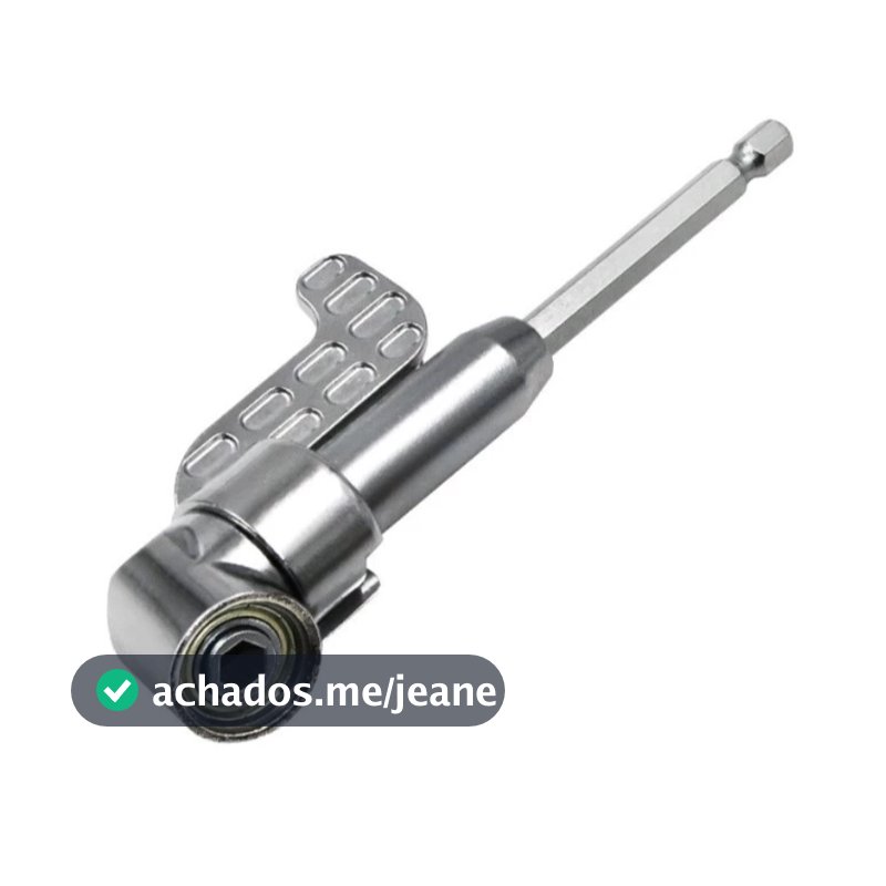 Adaptador Angular 105° para Parafusadeira e Furadeira – Extensor de Bits Magnético 1/4” (6,35mm), Aço Reforçado, Ideal p