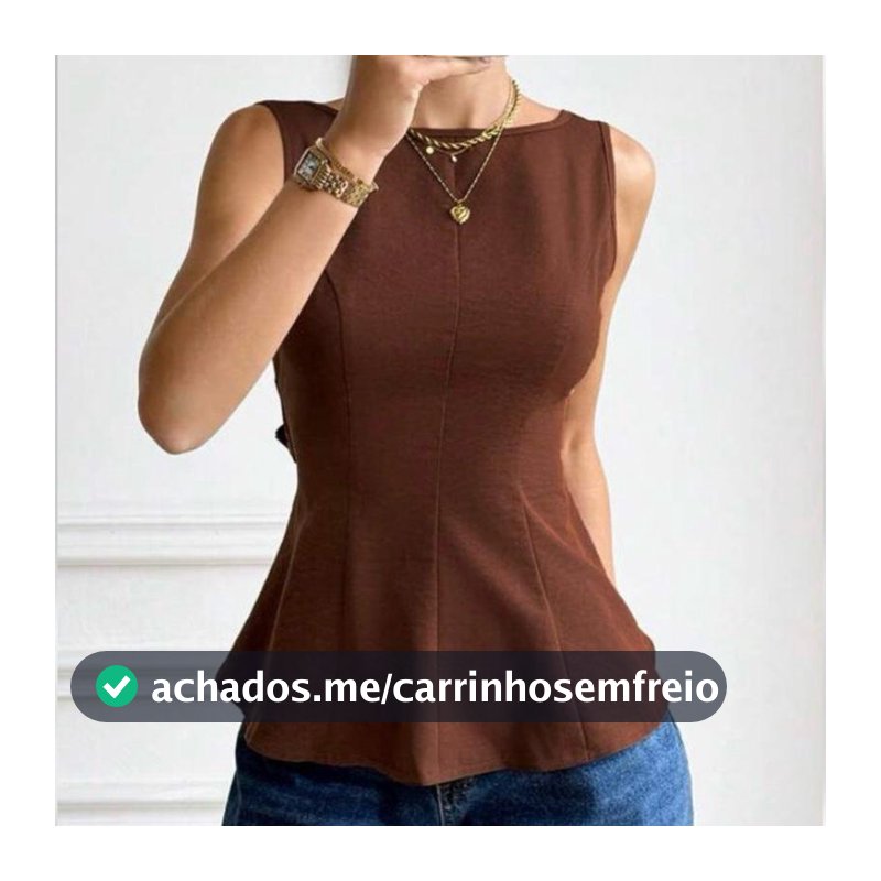 Blusa Bata Helena Sem Mangas com Design Elegante e Confortável para Estilo Diário Moda feminina Verão 2026