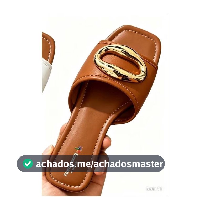 Sandália Rasteirinha Floressency ABS Couro ecológico Super macia e confortável