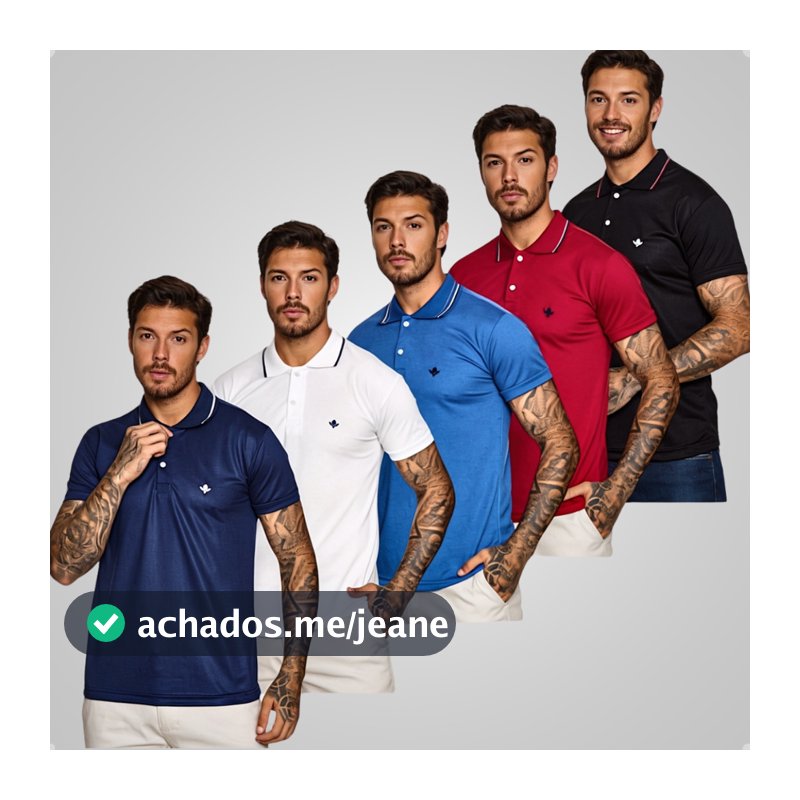 kit 5 camisa gola polo linha premium masculina moda camisa masculina dia dos pais