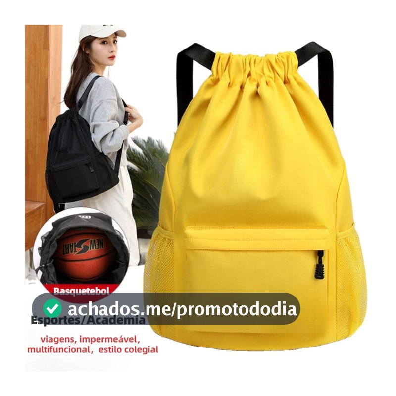 Bolsa Mochila Saco Esportiva Sacola Academia Futebol Basquete Passeio Impermeável ZJ6101#