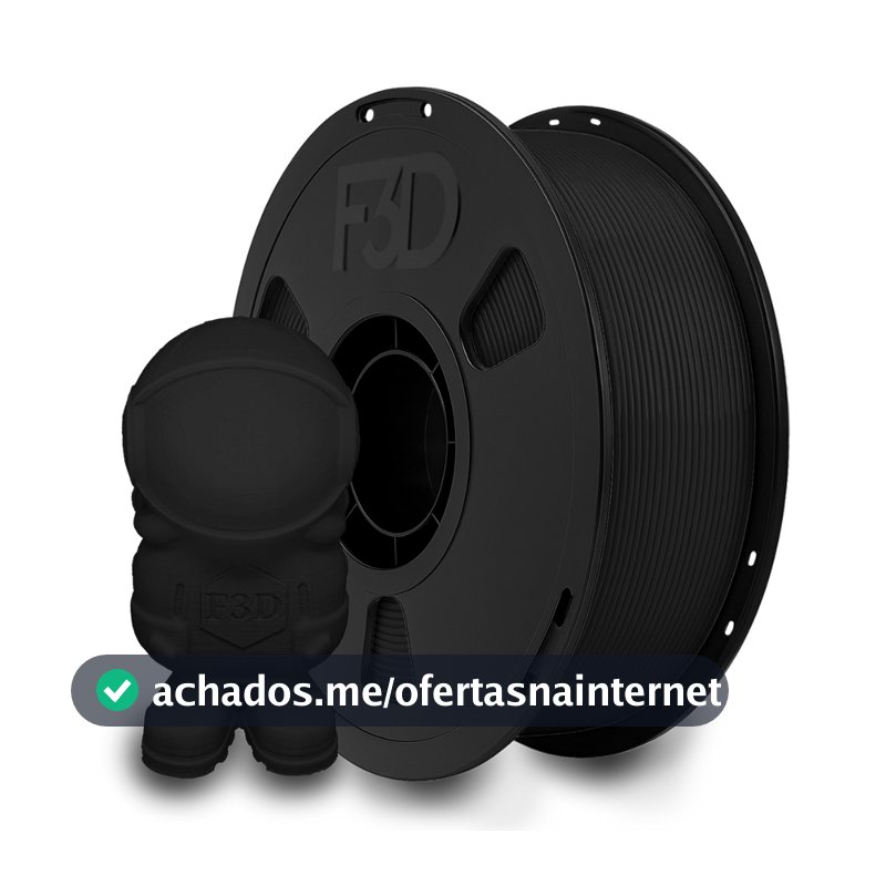 Filamento PLA Premium Preto 1kg 1,75mm - Impressora 3D