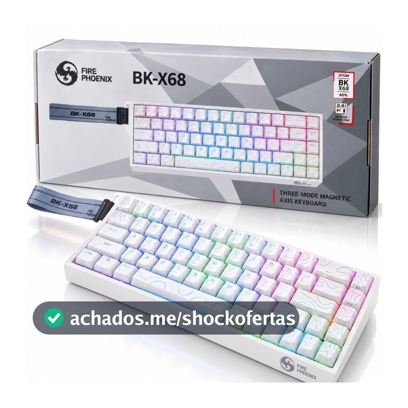 Teclado Sem Fio Gamer Magnético Rapid Trigger 0,01mm 8000hz Rgb Fire Phoenix