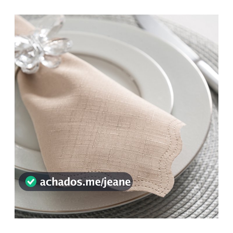 Guardanapo de Linho Sintético Mesa Posta Festa Casamento Buffet Jantar ACABAMENTO A LASER 40X40