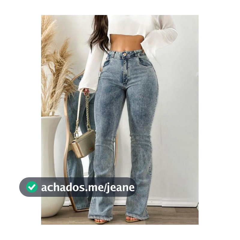 CALÇA JEANS FEMININA FLARE E SKINNY LYCRA JUSTA COS ALTO JUSTA