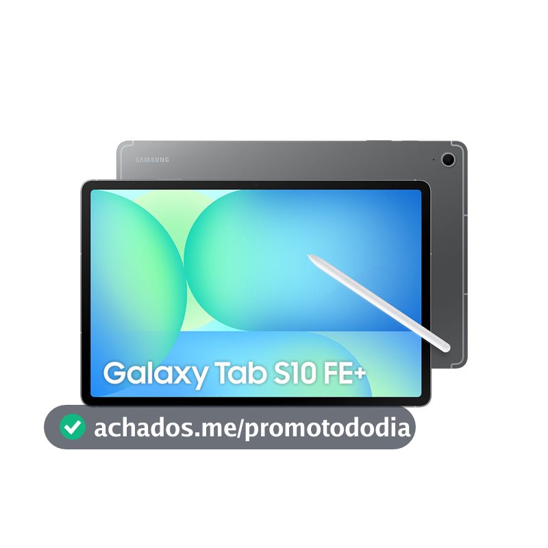 Tablet Samsung Galaxy Tab S10 FE+ WiFi, 128GB, 8GB, Tela 13.1" 90Hz, S Pen e Capa Inclusas