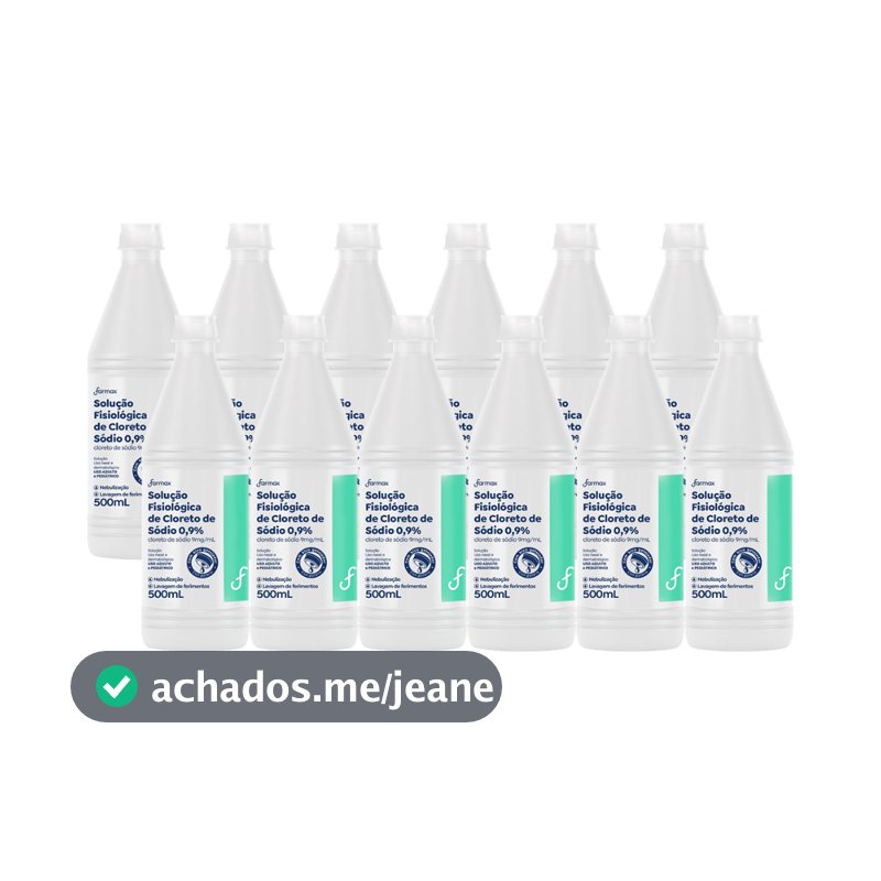 Kit 12 Soro Fisiológico Sorimax Farmax 500ml