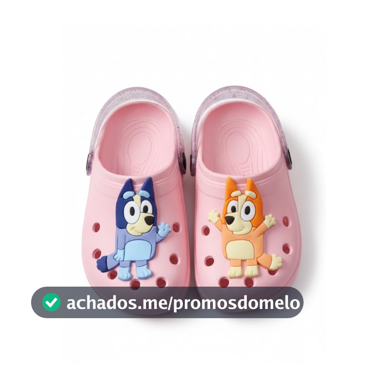 Babuche Infantil Bluey e Bingo Menina/Menino Feminino/Masculino Volta As Aulas/Ferias Flexível Macio