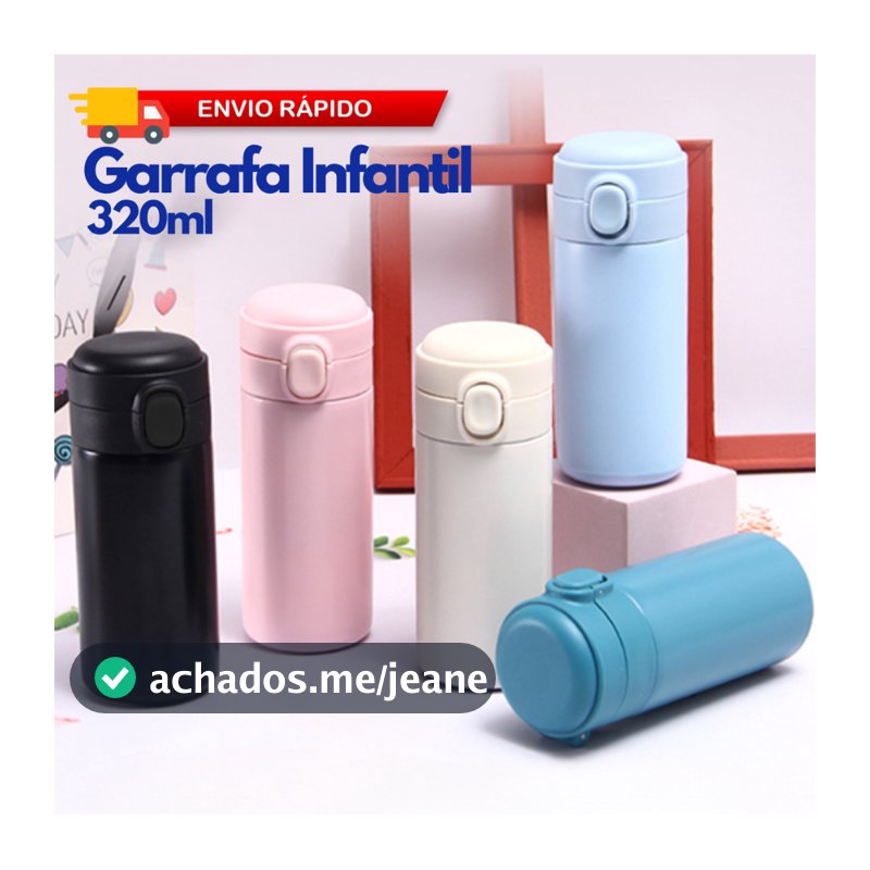 Garrafa Térmica Infantil Anti Vazamento Inox Frio/Quente presente infantil Escolar