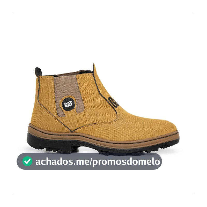 Bota Masculina Com Elástico Botina Trabalho Dia A Dia Couro Sintético