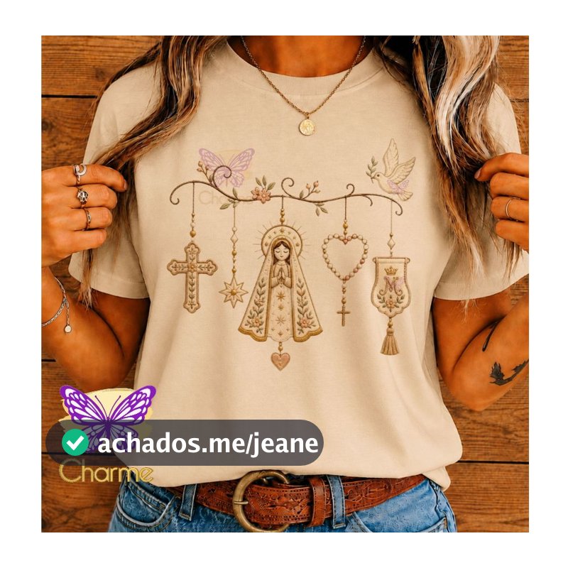 blusa camiseta feminina ESPIRITO SANTO  NOSSA SENHORA APARECIDA MINIMALISTA, blusinha católica gospel religiosa plus siz