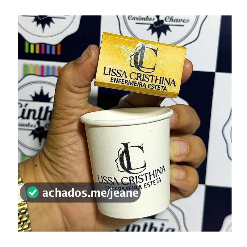 Carimbos Personalizados para Copos, Guardanapos, Embalagens.