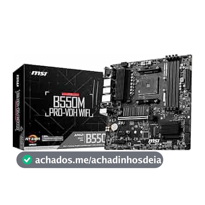 Placa Mãe MSI B550M PRO-VDH WIFI AM4/4xDDR4/HDMI/DisplayPort, VGA, M.2, USB 3.2