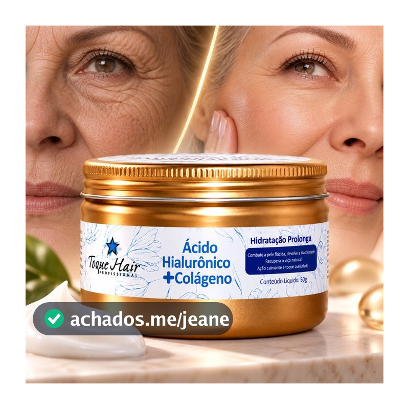 Antirrugas com ácido hialurônico e colágeno creme de ação hidratante renovação da pele anti-idade