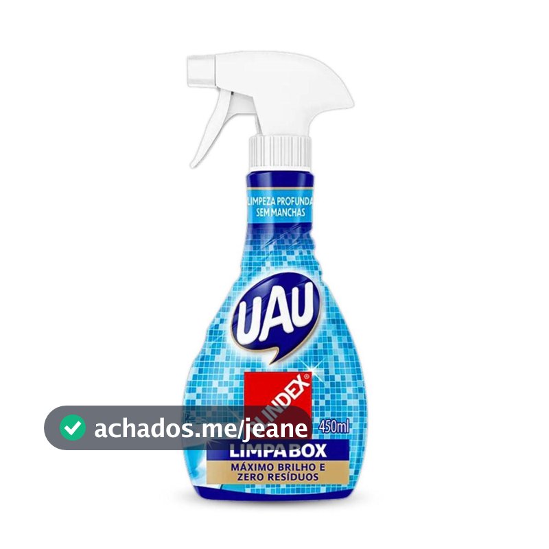 Detergente Limpa Box BLINDEX UAU Spray 450ml (gatilho)