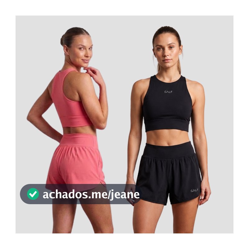 Kit 2 Conjuntos Fitness Feminino Beach Tennis Ajuste Perfeito Conforto Total Lori Poliamida Suplex