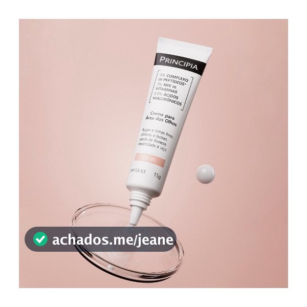 Eye Cre am 5 % Complexo Peptídeo + Mistura De Vitaminas 3 + 0.5 Ácidos Hialurônicos CO-01 Com 15g