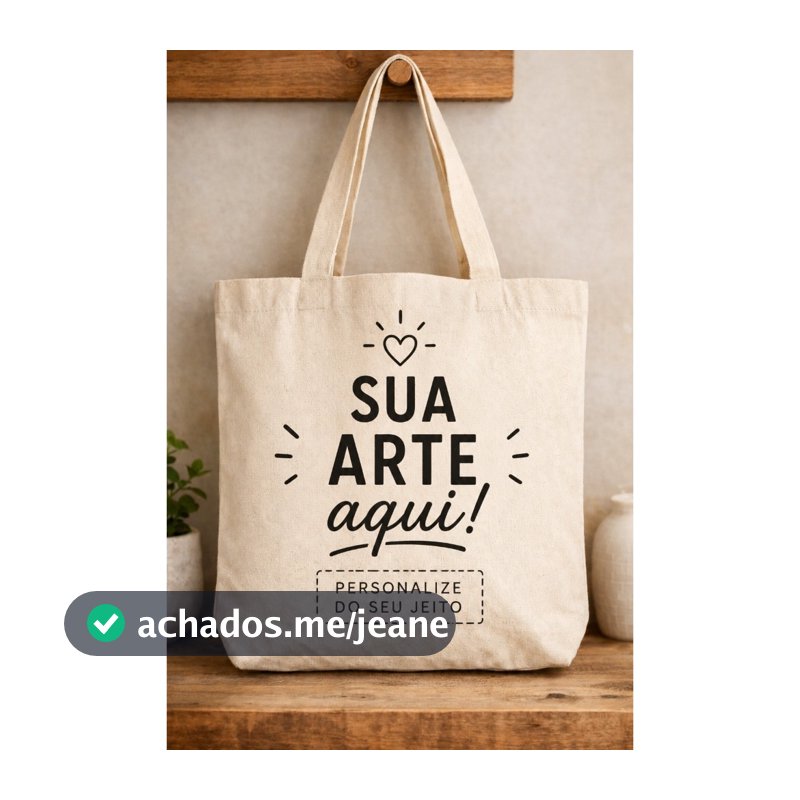 Ecobags Personalizada 100% Algodao 10 a 40 UND Presentes Brindes