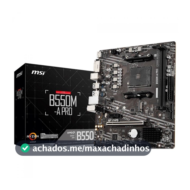 Placa Mãe MSI B550M-A PRO - AMD Ryzen AM4 - DDR4 - Matx - M.2 - Hdmi/dvi