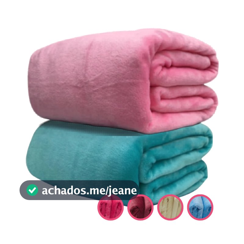 Kit 2 Mantinha Cobertor Manta Casal 2,00m x 1,80m Microfibra Manta Fleece Soft Lisa Inverno