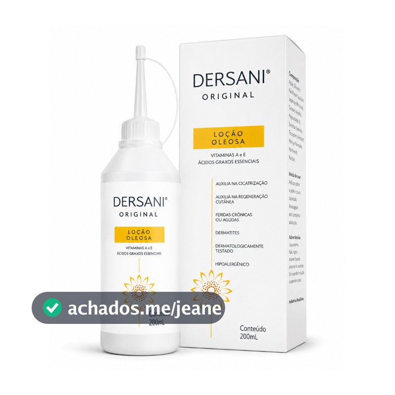 Dersani Óleo Cicatrizante 200ml Curativos Feridas Escaras Pele Sensível