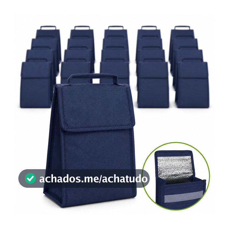 Kit 30 Bolsa Sacola Isotermica Dobravel Lancheira 3 Litros Dia a Dia Trabalho Premium