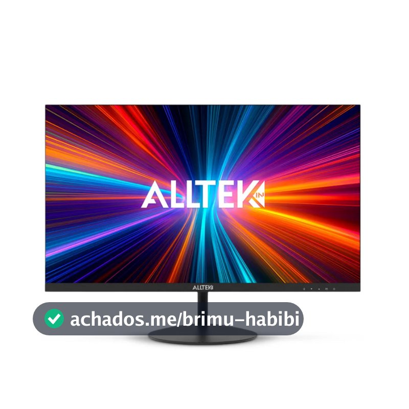 Monitor Alltek 21,5" FHD, Tela Ultrafina, Painel VA, 100 HZ, 5MS, HDMI, VGA - ATK-215 Z Preto