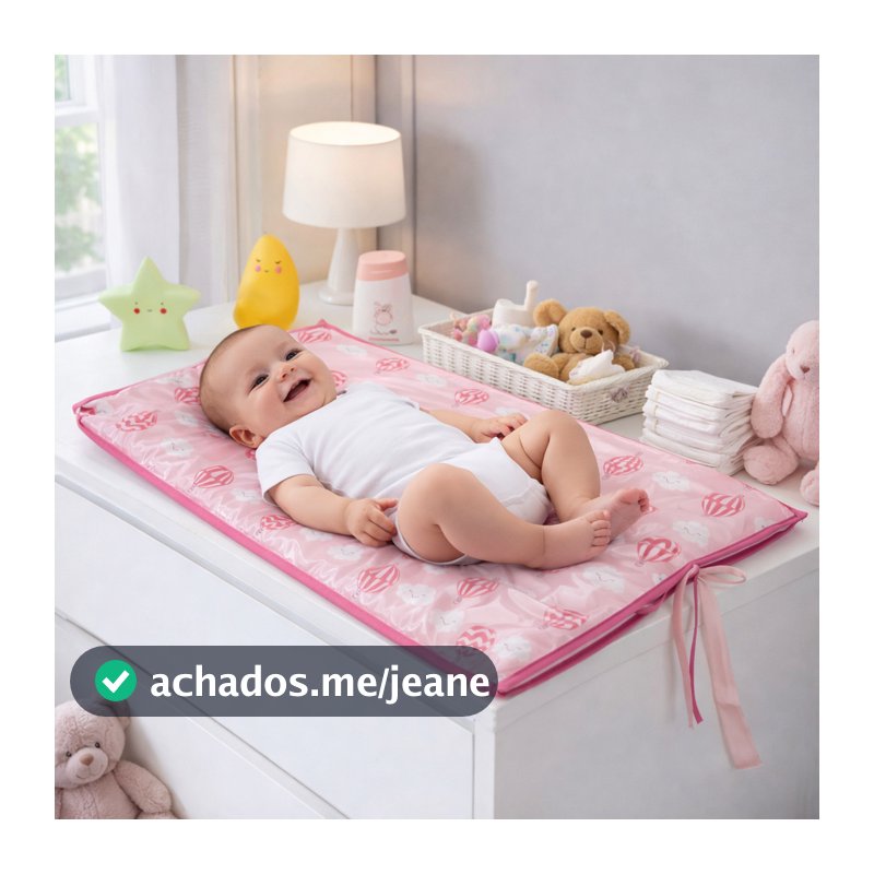 Trocador de Cômoda para Bebe Impermeavel Plastico Lavavel com Zíper Várias Estampas