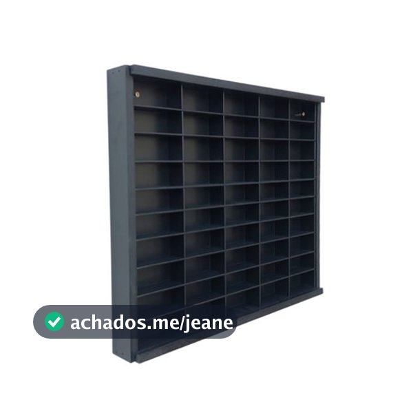 Expositor para 50 nichos na escala  1:64 PRETO com tampa em acrílico